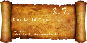Kanitz Tímea névjegykártya